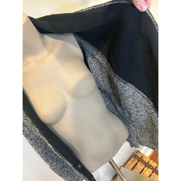 Lululemon Post Practice Cardi Ghost Black Cardigan Sweater Jacket Cotton Sz 4 - Picture 5 of 8